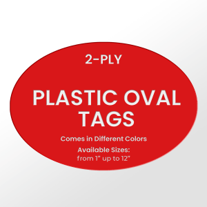 Custom Oval Plastic Laser Engraved Tags – 1/16" 2-Layer Industrial Nameplates