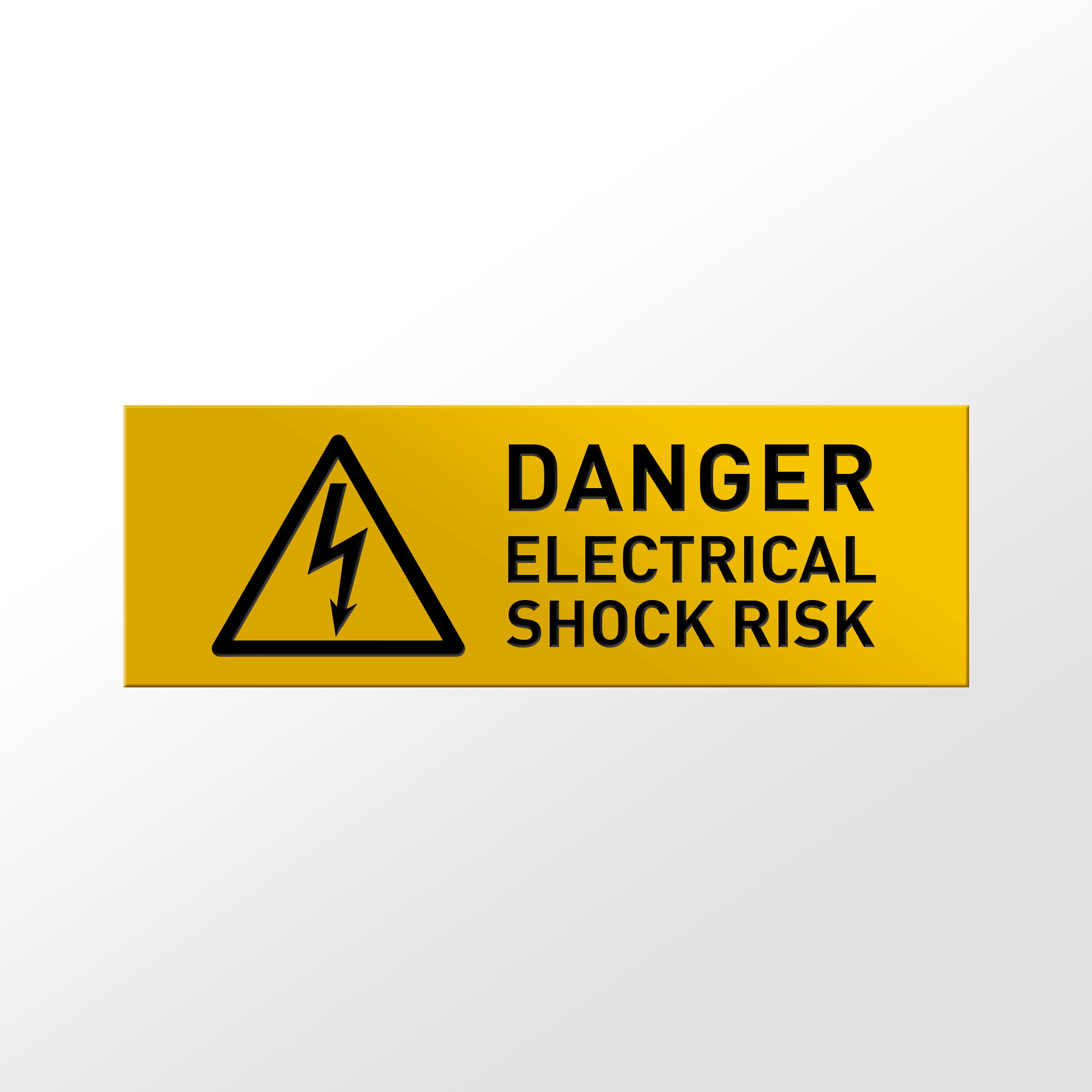 Electrical Plastic Safety Warning Labels - Danger Electrical Shock Risk
