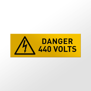 Electrical Plastic Safety Warning Labels - Danger Voltage Label